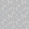 Enchanted Fabric | Feathers & Stars Grey - Silver Metallic