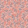 Wintertide Fabric | Leaves Pink - Gold Metallic