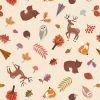 Nature Trail Lewis & Irene Fabric | Nature Trail Creatures Warm Cream