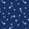 Glow Fairies Lewis & Irene Fabric | Starry Sky Dark Blue