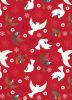 Hygge Glow Fabric | Flying Tomte Red