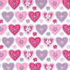 Cotton Print Fabric | Daisy Heart Pink