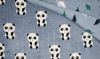 Double Sided Supersoft Fleece | Panda - Leaves Blue