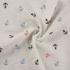 Double Gauze Baby Cloth | Embroidered Anchors