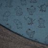 Luxury Sweatshirt Fabric | Blue Melange Elephant