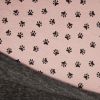 Luxury Sweatshirt Fabric | Salmon Melange Animal Paw