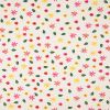 Jersey Cotton Fabric | Flowers White