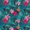 Floral Turquoise Fabric, Pure Cotton