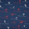 French Terry Fabric | Birds Navy