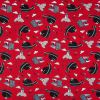 Jersey Cotton Fabric | Whales Red