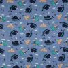 Jersey Cotton Fabric | Whales Blue