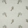 Embroidered Jersey Fabric | Palm Tree Mint