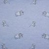 Embroidered Jersey Fabric | Dino Blue