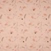 Jersey Cotton Fabric | Leaves Dusty Pink