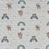 Premium Dimple Fleece Print | Bears & Rainbows Mint