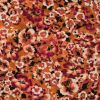 Viscose Chally Fabric | Abstract Floral Terracotta