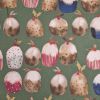 Lightweight Furnishing Fabric | Christmas Pudding Green