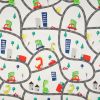 Dino World Cotton Fabric | Traffic Ecru