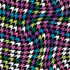 Soft Shell Fleece Fabric | Houndstooth Swirl - Multi