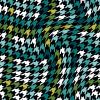 Soft Shell Fleece Fabric | Houndstooth Swirl - Green