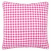 Cotton Gingham Cushion Back With Zipper - Pink | Multiple Sizes