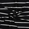 Viscose Jersey Fabric | Classic Stripe Black - 30mm-5mm