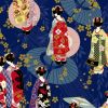 Japanese Horo Fabric | Navy Metallic