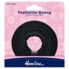 8mm Cotton Covered Polyester Boning - Featherlite | Black
