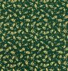 Stitch It Metallic Christmas Fabric | Holly Leaves Green