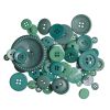 Craft & General Purpose Buttons | Assorted Green, 50g