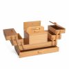 Sewing Box: Cantilever: Wood: 4 Tier