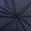 Sparkling Chambray Fabric | Gold Metallic Mini Star on Dark Blue
