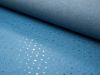 Sparkling Chambray Fabric | Gold Metallic Mini Star on Light Blue