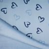Lizzy Sweatshirt Fabric | Hearts Dusty Blue