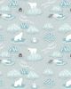 Northern Lights Christmas Fabric | Walrus & Friends Ice Grey