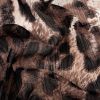 Poly-Viscose Gold Lurex Fabric | Leopard Print