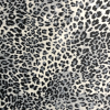 Satin Animal Print Fabric | Leopard Print Silver