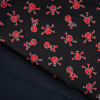 Soft Shell Fleece Fabric | Skull & Crossbones Red