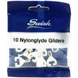 Swish Nylonglyde Curtain Track End Stops X2 - White, Fits Nylonglyde Track Systems