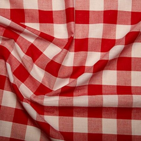 Inch Gingham Check Red, Red Gingham Curtains Uk