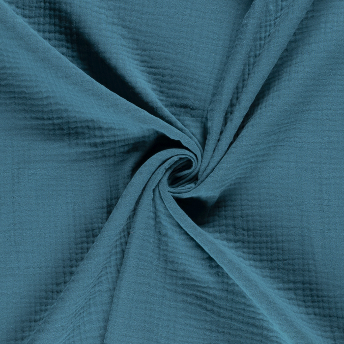 Triple Gauze Fabric Plain Petrel