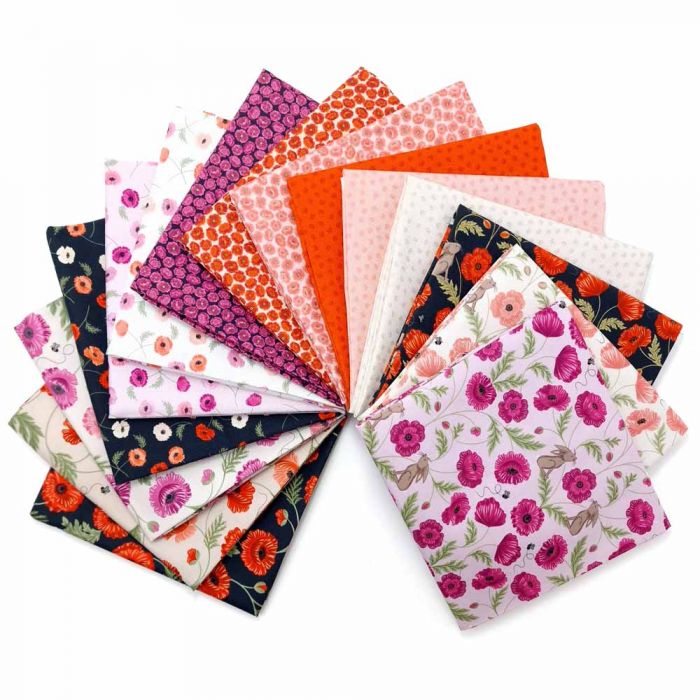 Poppies Lewis & Irene Fabric | Fat Quarter Pack All Designs