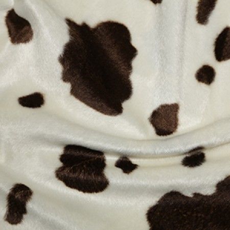 Animal Print Velboa Fabric Faux Fur | Brown Cow