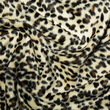 Animal Print Velboa Fabric Faux Fur | Baby Leopard