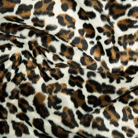 Animal Print Velboa Fabric Faux Fur | Snow Leopard