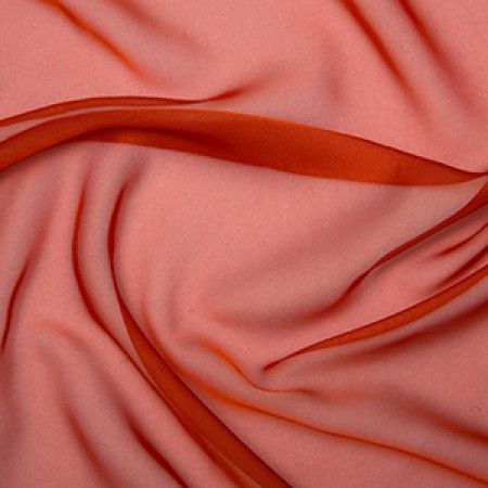 Burnt Orange Cationic Chiffon Fabric 