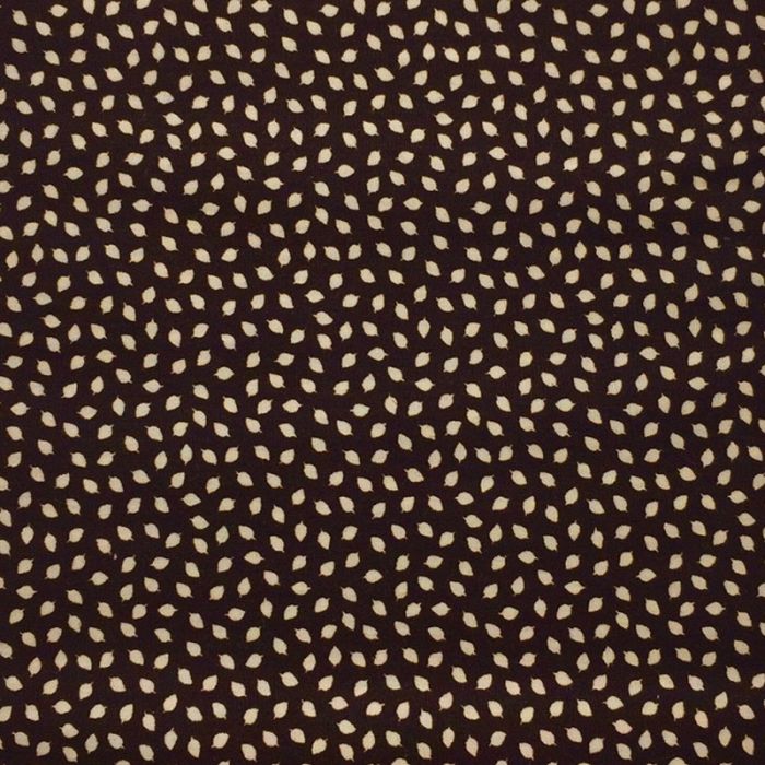 Classic Blender Fabric Leaves Cream On Brown