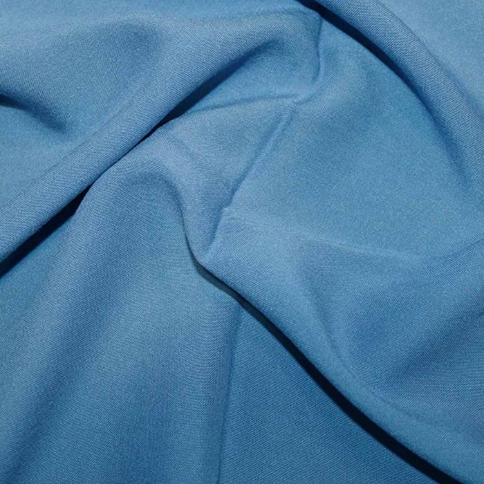 Viscose Challis Fabric Plain Blue