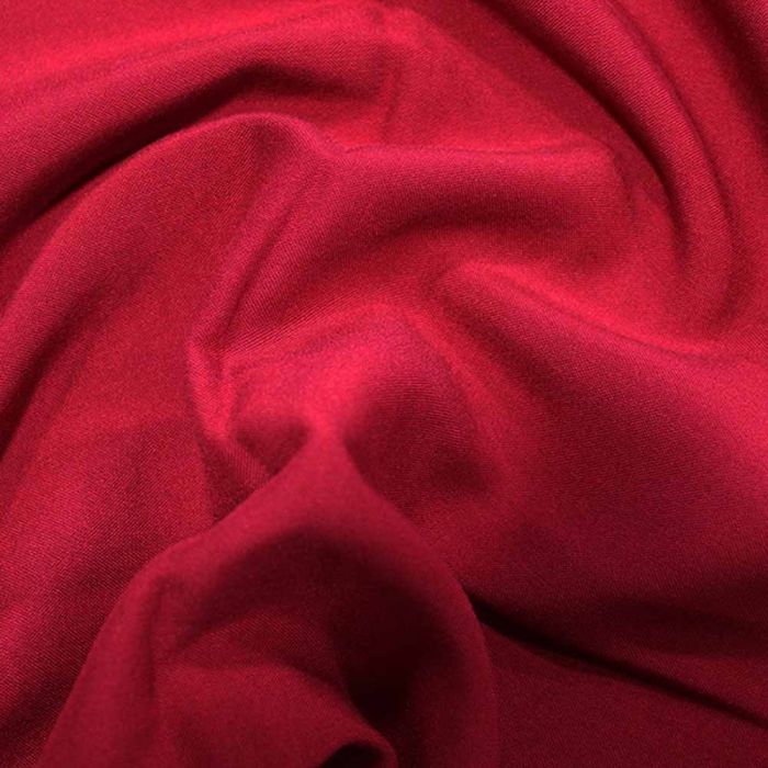 Viscose Challis Fabric Plain Claret