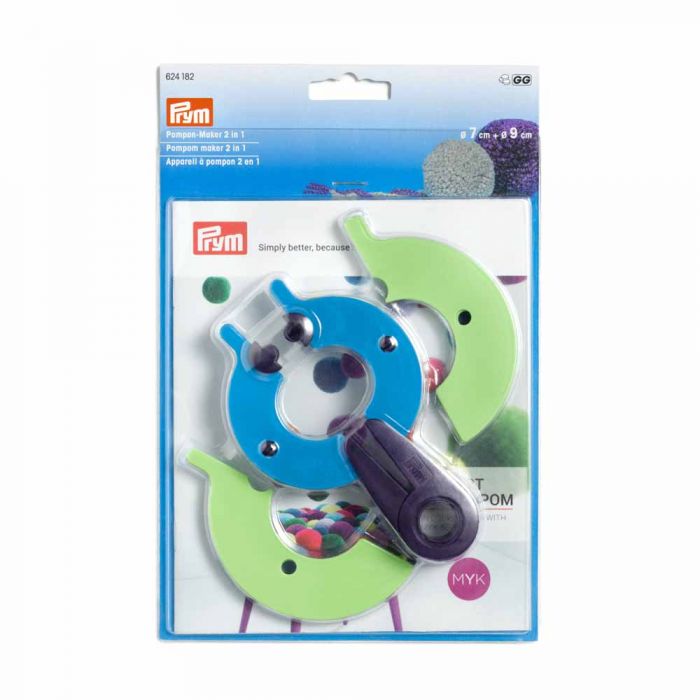 thumbnail image 2 of Essentials Pompom Maker Set – Multi-Colored Yarn Craft Tool – Made In UK 2 of 5
